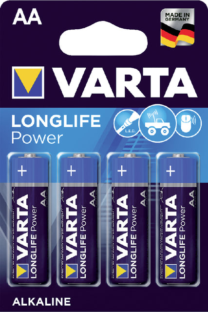 Batterij Varta high energy 4xAA voor Belgie