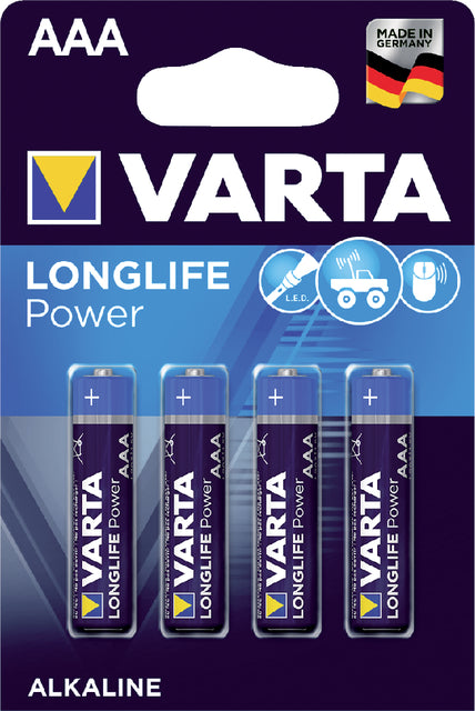 Batterij Varta high energy 4xAAA voor Belgie