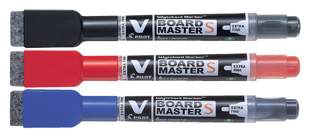 Viltstift Pilot Whiteboard rond 1.3mm +wisser zwart (per 10 stuks)