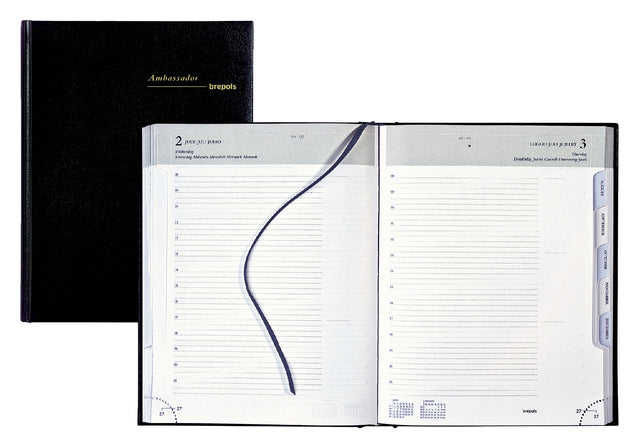 Agenda 2023 Brepols Ambassador Lima 1dag/1pagina zwart
