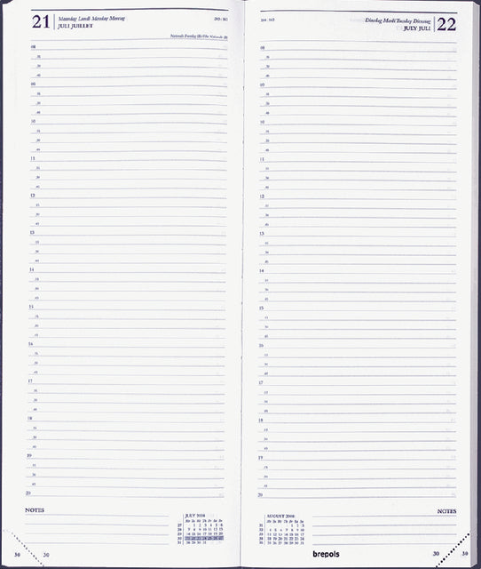 Agenda 2023 Brepols Saturnus Lima 1dag/1pagina lang blauw