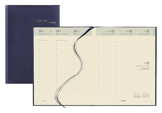 Agenda 2023 Brepols Concorde Lima 7dag/2pagina's blauw