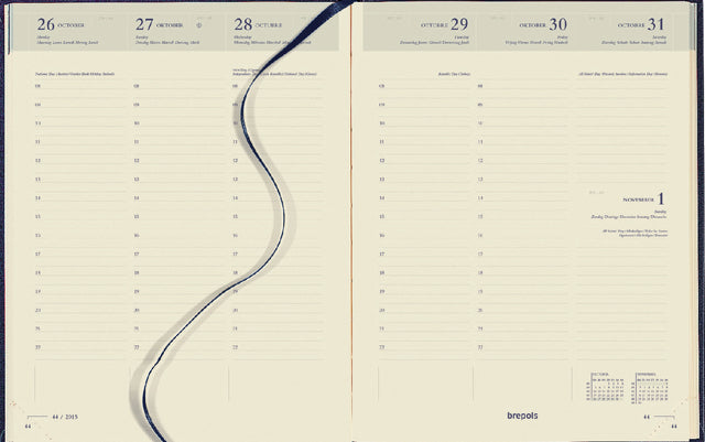 Agenda 2023 Brepols Timing Lima 7dag/2pagina's blauw