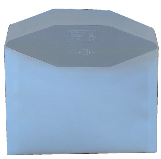 Envelop Hermes bank C6 114x162mm gegomd wit