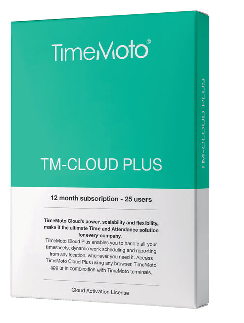TimeMoto TM-CLOUD+ 25 user subscribtion
