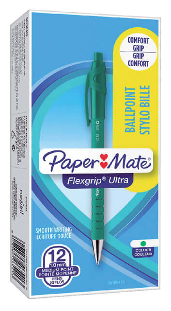 Balpen Paper Mate Flexgrip Ultra groen medium