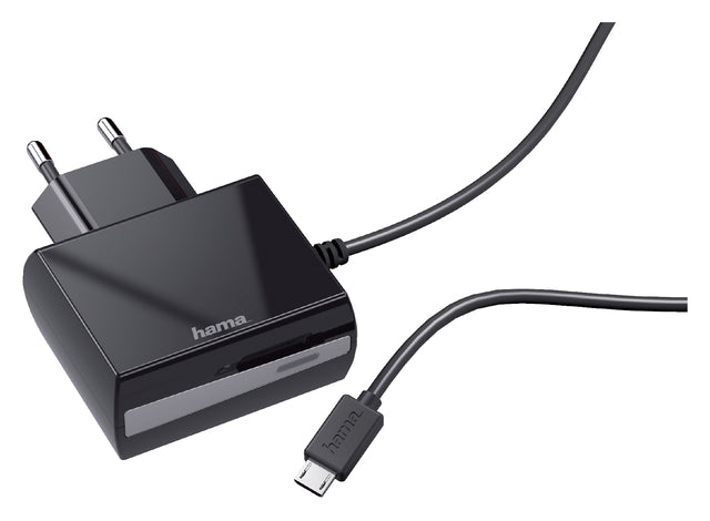 Oplader Hama USB-Micro 1.2A 1 meter zwart
