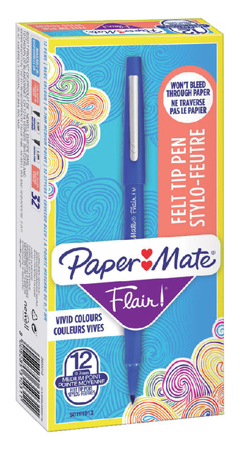 Fineliner Paper Mate Flair original blauw 1.0mm