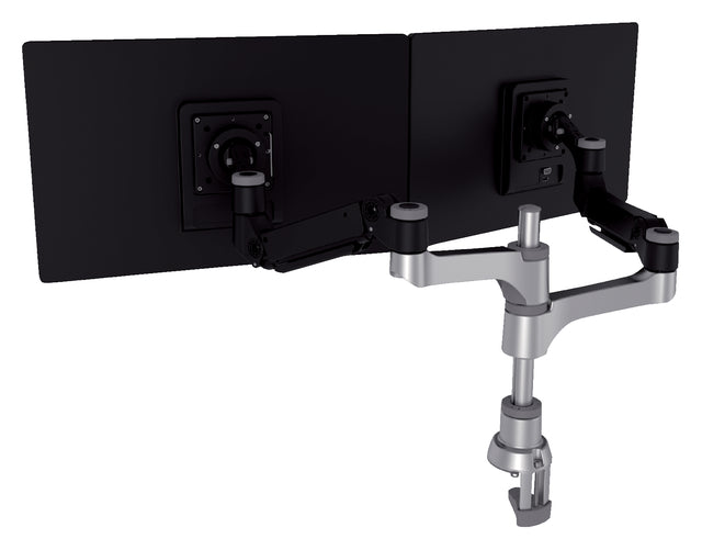 Monitorarm R-Go-Tools Caparo 4 voor 2 beeldschermen zwart-zilver