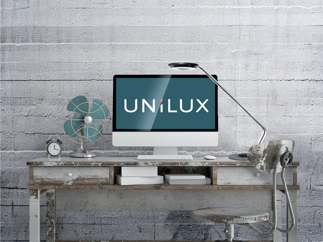 Bureaulamp Unilux Ulva aluminiumgrijs
