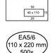 Envelop Hermes EA5/6 110x220mm venster 4x11rechts zelfkl 500