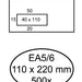 Envelop Hermes EA5/6 110x220mm venster 4x11links zelfkl 500