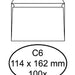 Envelop Quantore bank C6 114x162mm zelfklevend wit 100stuks