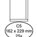 Envelop Hermes akte C5 162x229mm zelfklevend wit 25stuks