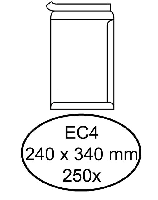 Envelop Quantore akte EC4 240x340mm zelfklevend wit 250stuks