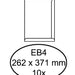 Envelop Hermes akte EB4 262x371mm zelfklevend wit 10stuks