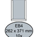 Envelop Quantore bordrug EB4 262x371mm zelfkl. wit 10stuks