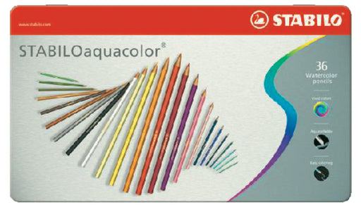 Kleurpotloden STABILO aquacolor 1636 blik à 36 kleuren