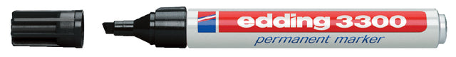 Viltstift edding 3300 schuin zwart 1-5mm (per 10 stuks)