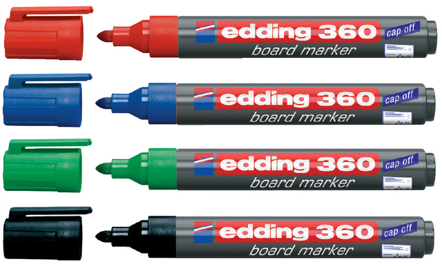 Viltstift edding 360 whiteboard rond blauw 3mm (per 10 stuks)