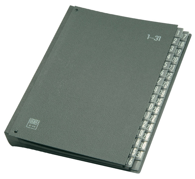 Termijnmap Elba A4 1-31 32 tabs 320gr zwart