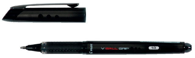 Rollerpen PILOT V-Ball grip VB10 zwart 0.6mm (per 12 stuks)