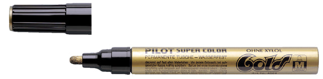 Viltstift PILOT Super SC-G-M lakmarker rond goud 2mm (per 12 stuks)