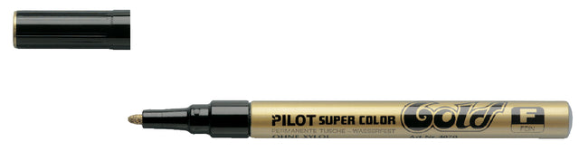 Viltstift PILOT Super SC-G-F lakmarker rond goud 1mm (per 12 stuks)