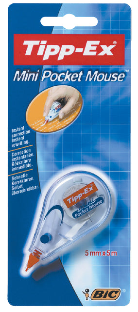 Correctieroller Tipp-ex 5mmx6m pocket mini mouse op blister