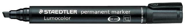 Viltstift Staedtler Lumocolor 350 permanent schuin zwart (per 10 stuks)