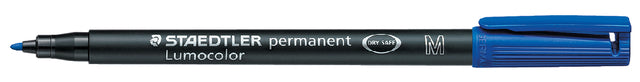 Viltstift Staedtler Lumocolor 317 permanent M blauw (per 10 stuks)