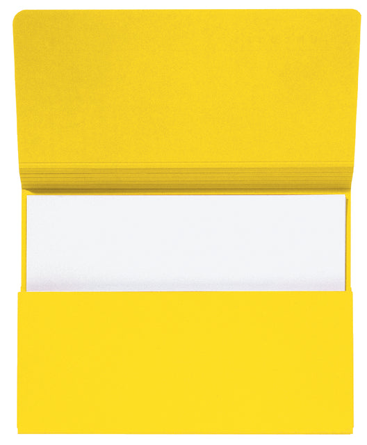 Pocketmap Secolor folio 270gr geel (per 50 stuks)