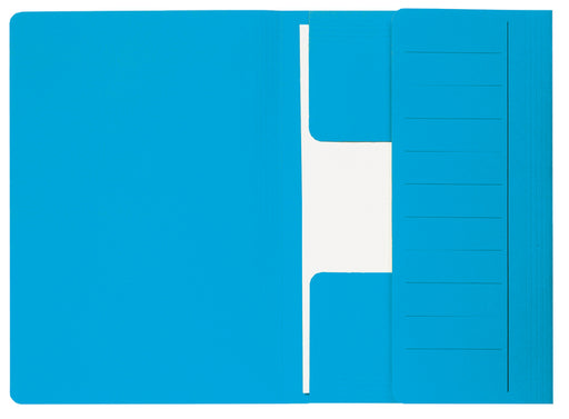 Dossiermap Secolor Mammoet folio 3 kleppen 270gr blauw (per 10 stuks)