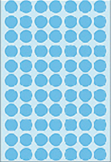 Etiket HERMA 2233 rond 13mm blauw 2464stuks