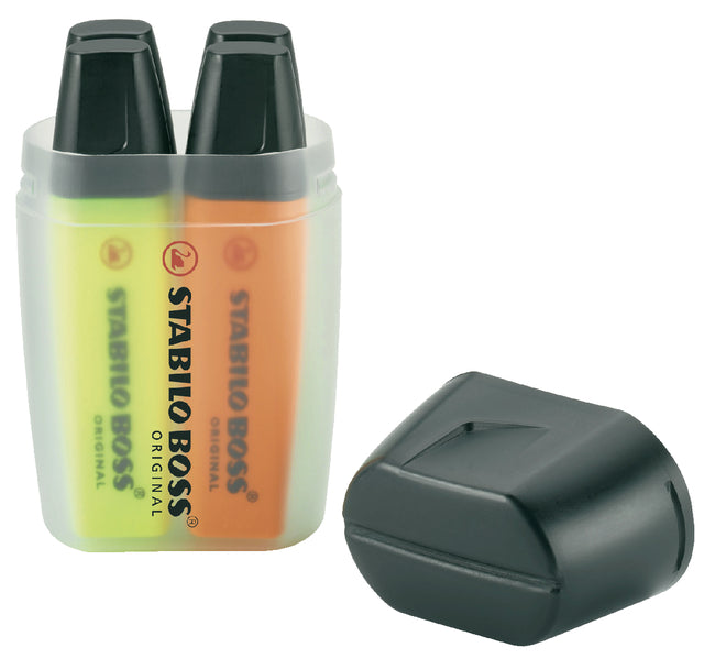Markeerstift STABILO Boss Original 7004-3 Big set à 4 kleuren