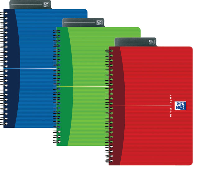 Spiraalblok Oxford Essentials A5 90vel lijn assorti