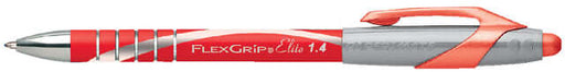 Balpen Paper Mate Flexgrip Elite rood breed (per 12 stuks)