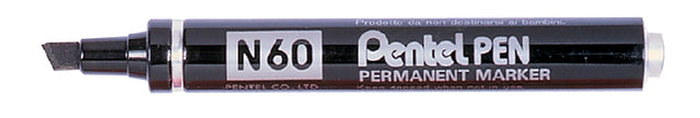 Viltstift Pentel N60 schuin zwart 1.2-6mm (per 12 stuks)