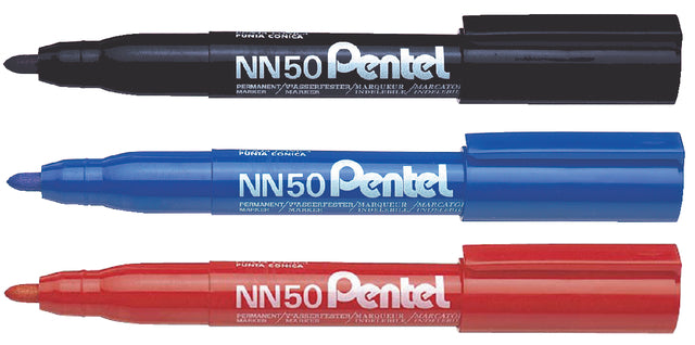 Viltstift Pentel NN50 rond rood 1.5-3mm (per 12 stuks)