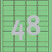 Etiket Avery Zweckform L6040-20 45.7x21.2mm groen 960stuks