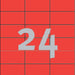 Etiket Avery Zweckform 3448 70x37mm rood 2400stuks