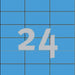 Etiket Avery Zweckform 3449 70x37mm blauw 2400stuks