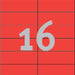 Etiket Avery Zweckform 3452 105x37mm rood 1600stuks