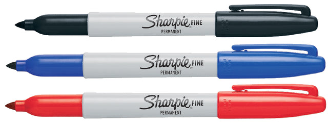 Viltstift Sharpie Fine rond zwart 1-2mm (per 12 stuks)