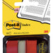 Indextabs 3M Post-it 680 25.4x43.2mm rood