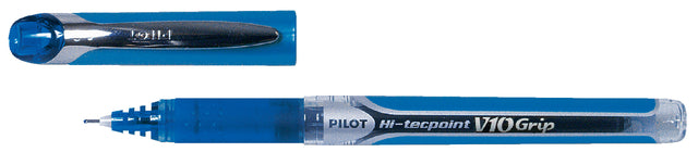 Rollerpen PILOT Hi-Tecpoint grip V10 0.6mm blauw (per 12 stuks)