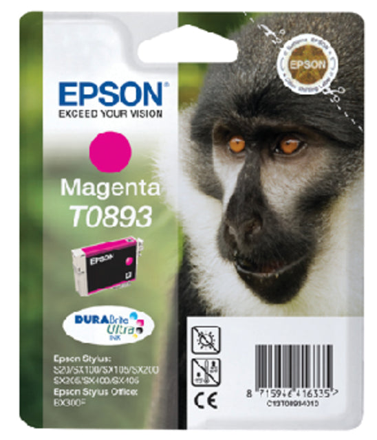 Inktcartridge Epson T0893 rood