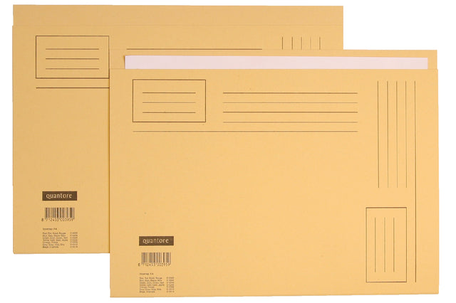 Vouwmap Quantore Folio ongelijke zijde 230gr beige (per 10 stuks)