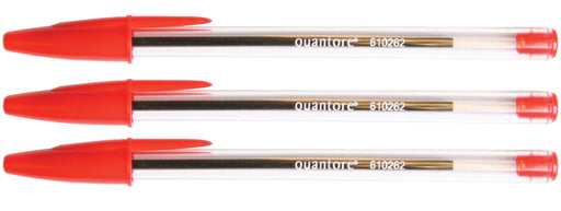 Balpen Quantore Stick rood medium (per 50 stuks)