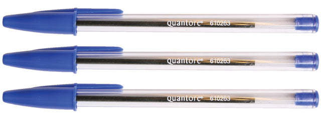 Balpen Quantore Stick blauw medium (alternatief) (per 50 stuks)